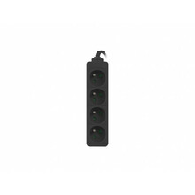 Pikendusjuhe Lanberg 4XPL 4 pistikut, 1 m, Black Edition