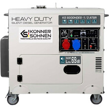 Diiselgeneraator Konner & Sohnen KS 9200HDES-1/3 ATSR Silent, 230/400 V, 7.5 kW