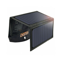 Kokkupandav päikeselaadija Choetech SC001, 19 W, 2x USB, must
