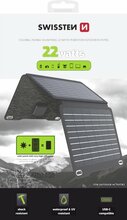Kaasaskantav kokkupandav päikesepaneel Swissten Foldable, 22 W