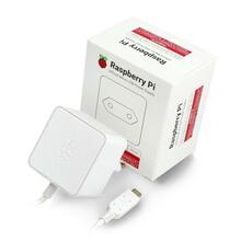 Toiteallikas Raspberry Pi 3B+/3A+/3B/2B/Zero/Zero 2 microUSB 5.1V/2.5A valge