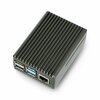 Korpus Raspberry Pi 4B väljalõigetega alumiinium grafiit OEM