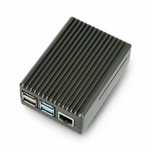 Korpus Raspberry Pi 4B väljalõigetega alumiinium grafiit OEM
