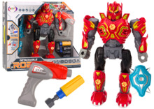 Robottükkidest kokkupandav Lean Toys Screwing Robot, punane