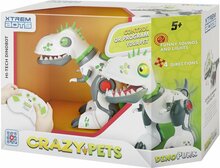 Interaktiivne dinosaurus Xtrem Bots Crazy Pets Dinopunk, valge