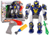 Kruvitav robot Lean Toys Screwing Robot Weapon Drill Screwdriver Light Sound, tumesinine
