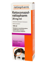 Ratiopharm Ketoconazol 20 mg/ml šampoon, 120 ml