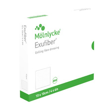 Molnlycke Exufiber geelistuv side, 10 cm x 10 cm, 10 tk