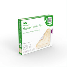 Mepilex Border Flex steriilne silikoonplaaster, 10 cm x 10 cm, 5 tk
