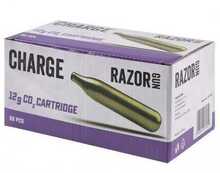 CO2 kapslid RazorGun 12g 50 tk karbis