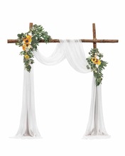 Kunstlillede komplekt pulmakaartele Vevor, kollane, 6,4 m