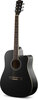 Akustiline kitarr Kisai Steel Cutaway 41 AG41BL, must