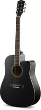 Akustiline kitarr Kisai Steel Cutaway 41 AG41BL, must