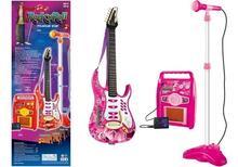 Laste kitarr mikrofoniga Lean Toys, roosa