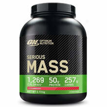 Optimum Nutrition Serious Mass, maasika maitse, 2730 g