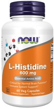 Now Foods L-histidiin 600 mg, 60 kapslit