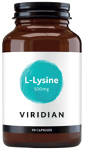 Viridian L-Lysine 500 mg, 90 kapslit