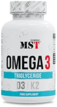 MST Nutrition Omega 3 Triglyceride D3 + K2, 120 kapslit