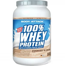 Body Attack 100 proc. Whey Protein, 900 g, vanillimaitseline