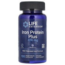 Life Extension Iron Protein Plus, 300 mg, 100 kapslit