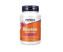 Now Foods Biotin 5000 mcg, 60 kapslit