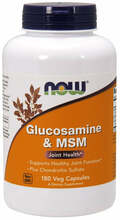 NOW Foods Glükoosamiin & MSM, 180 kapslit