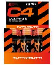 Cellucor C4 Ultimate Shots, Tutti Frutti maitse, 12 x 60 ml