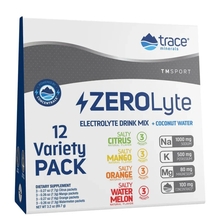 Trace Minerals ZeroLyte elektrolüütide joogisegu, Variety Pack, 12 pakki, 3.2 oz (87.9 g)