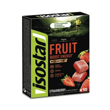 Isostar Energy Fruit Boost marmelaad kofeiiniga, maasika, 10x10 g