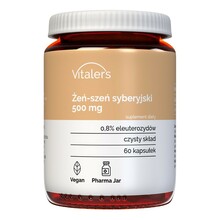 Vitalers Siberi ženšenn (Eleutero) 500 mg, 60 kapslit