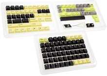 Klaviatuuri klahvikatted Ducky Mico PBT Dye Sublimation Set, 133 tk, must/kollane/hall, ANSI-US