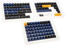 Klaviatuuri klahvikatted Ducky Horizon PBT Tripleshot Set, 133 tk, ANSI-US, sinine/must