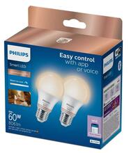 Nutikas pirn Philips Wiz A60 E27 8.5W (60W), 2 tk, valge