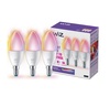 LED pirn Wiz C37 E14, 4,9W, 2200-6500K, RGB, 3 tk