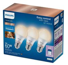 Nutikas pirn Philips Wiz A60 E27 8.5W (60W), 3 tk, valge