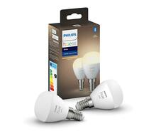 Nutikas pirn Philips Hue LED E14 P45, 5.7W, valge, 2 tk