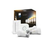 Philips Hue Starter Kit E27 8W, 3 tk, valge, koos sillaga ja regulaatoriga