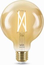 Nutikas LED pirn WiZ G95 E27, merevaigukollane klaas, 50W, Wi-Fi, 2000-5000 K, 640 lm