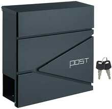 Postkast Songmics, 37 x 10.5 x 37 cm, antratsiit