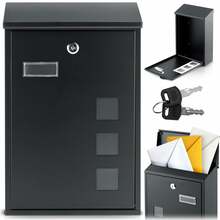 Postkast Humberg HM-864, 39 x 25.5 x 12 cm, must
