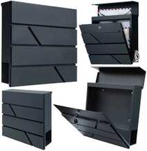 Postkast Lean Toys, 37 x 37 x 11 cm, antratsiit