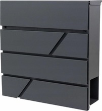 Postkast AWTOOLS AW MODERN WALL-MOUNTED POST BOX 45, 370 x 370 x 105 mm, antratsiit