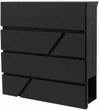 Postkast AWTOOLS AW MODERN WALL-MOUNTED POST BOX 43, 370 x 370 x 105 mm, must