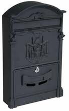 Postkast Haushalt PW-550AL, 25.6 x 8.7 x 41 cm, must