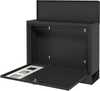 Postkast HOMCOM, 36.5 x 11.5 x 29 cm, must