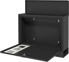 Postkast HOMCOM, 36.5 x 11.5 x 29 cm, must