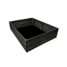 Peenrakast 4IQ, 120 x 60 x 27 cm, must