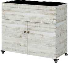Puidust tõstetud peenar Outsunny, 110 x 50 x 95 cm, valge