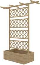 Puidust peenrakast Outsunny, 160 x 55 x 183 cm, naturaalne puit