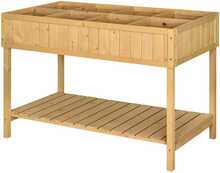 Istutamislaud Outsunny, 110 x 46 x 76 cm, naturaalne puit